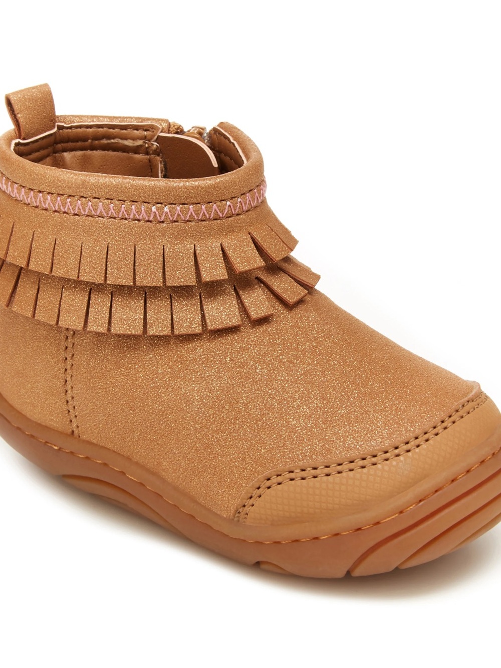 Stride Rite tan sparkle Bianca Bootie